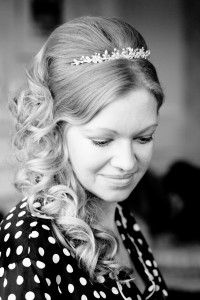 Bride Looking Down Abbey House Hotel, Creative Wedding Photographer