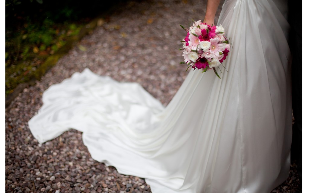 A close up shot of a bride's bouquet. Creative wedding photography, Lancashire