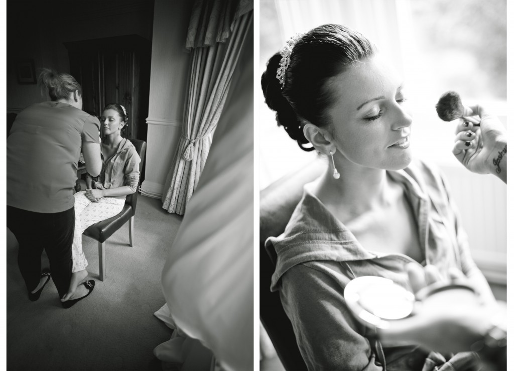 Wedding photojournalism style pictures during bridal preparations