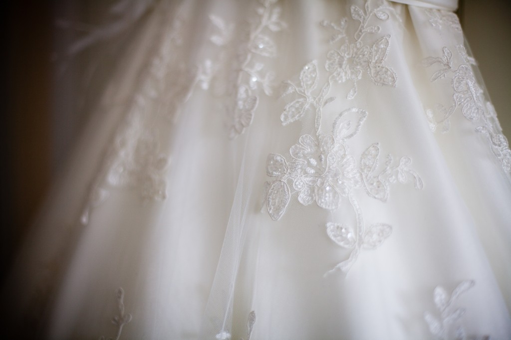 Lace Dress Detailing of Wedding Dress Liverpool Wedding Photography