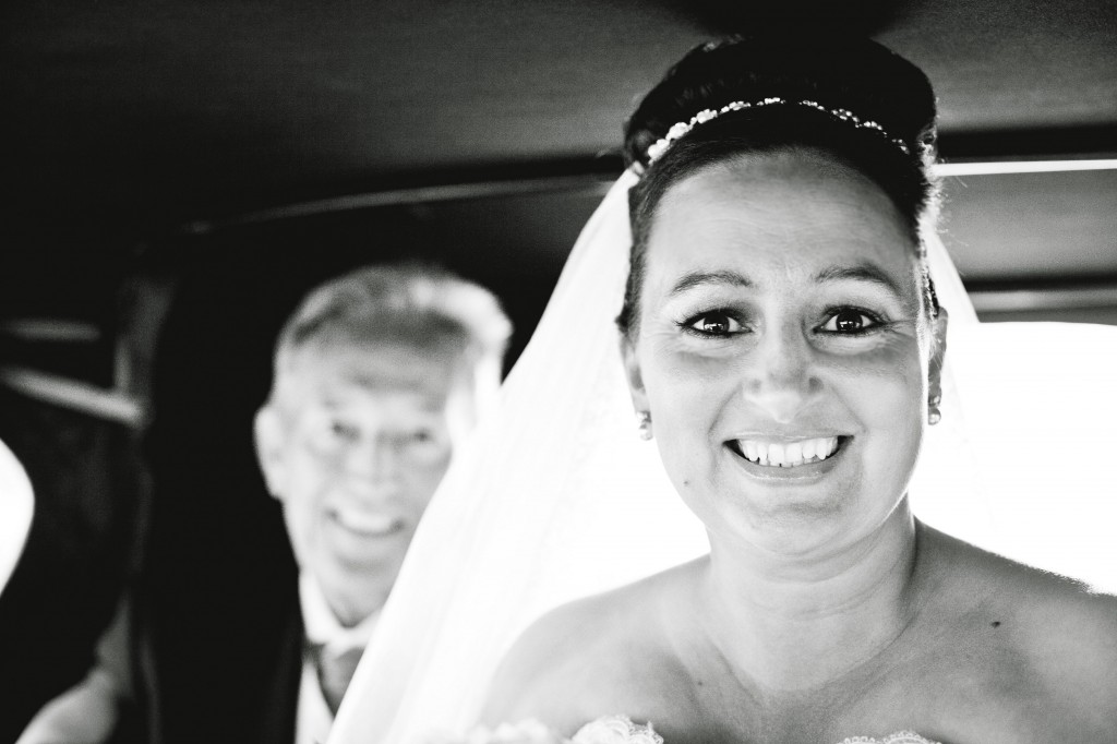 Bride with Dad in the background - Liverpool Photographer