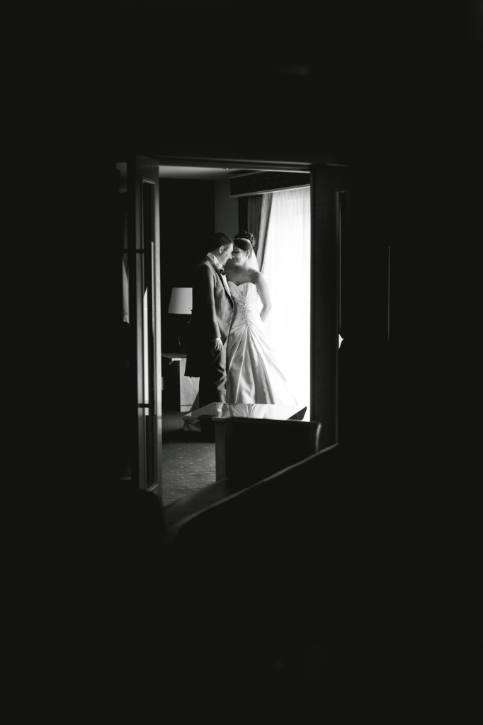 Creative Wedding Photography Liverpool | Couple Wedding Photograph Through Mirror