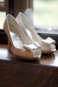 Beautiful Lace Wedding Shoes, Rowton Castle, Shopshire