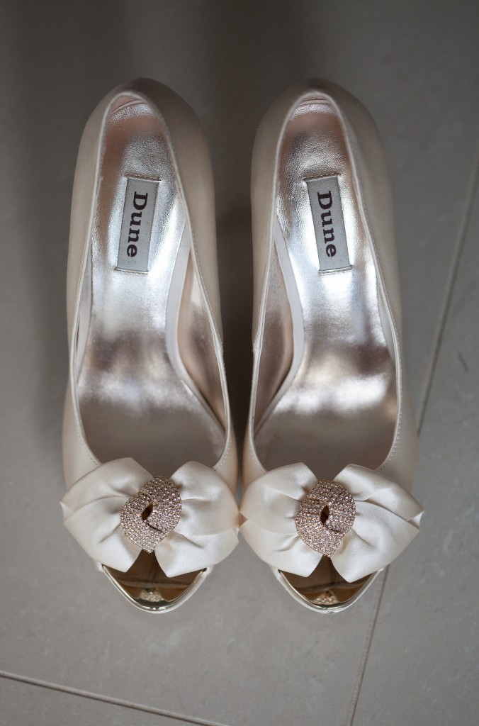 Beautiful wedding shoes by Dune. 