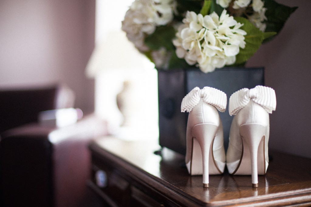 Beautiful bridal shoes, Cheshire Photography