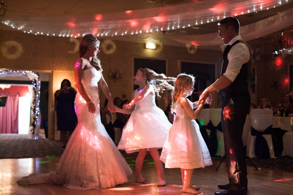Daughter dancing at wedding