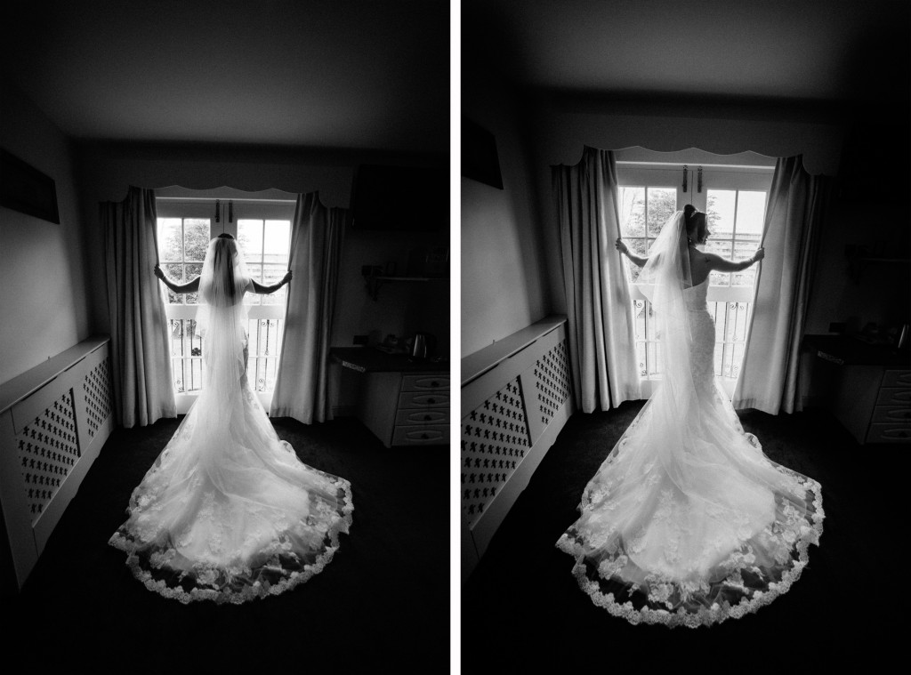 Beautiful Bride in Window Scotland