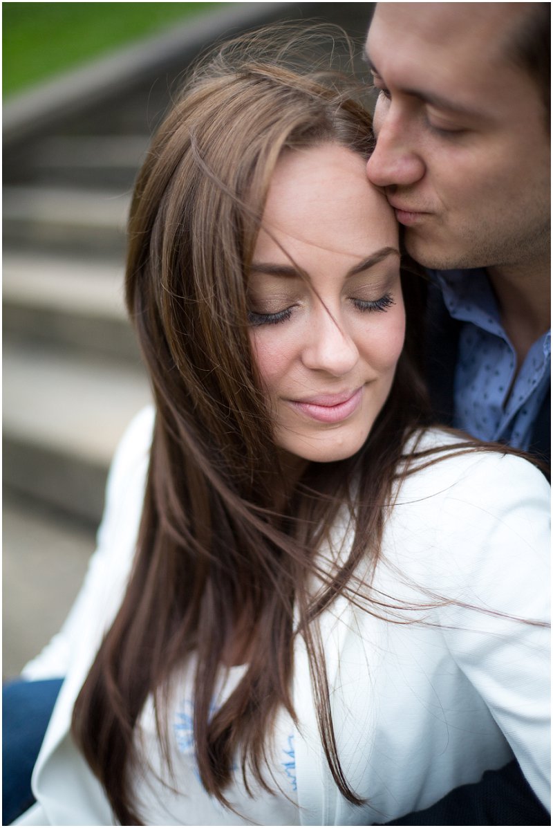 Beautiful couple during engagement photography shoot
