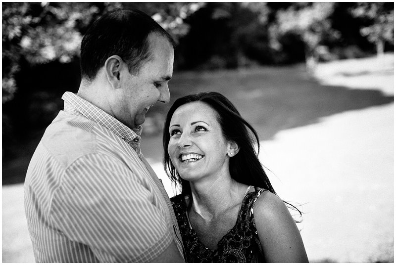 A couple laughing together during pre wedding shoot Lancashire
