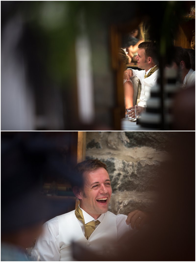 The groom during speeches | Wales wedding photography