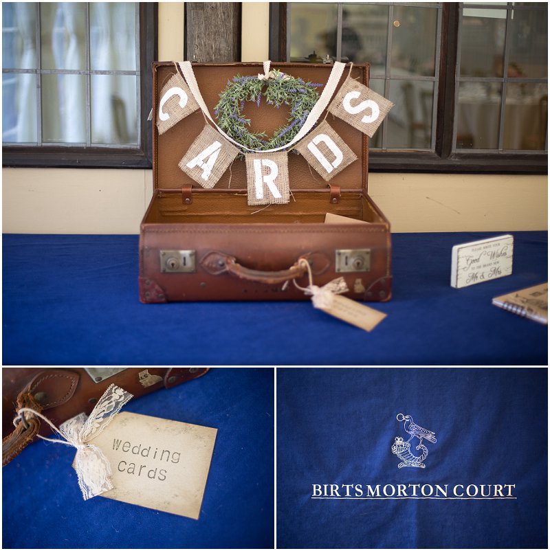 Beautiful vintage suitcase for wedding cards