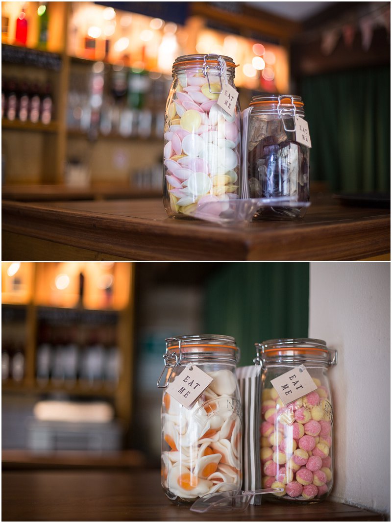 Jars of Pick and Mix at Marquis Wedding Worcestershire