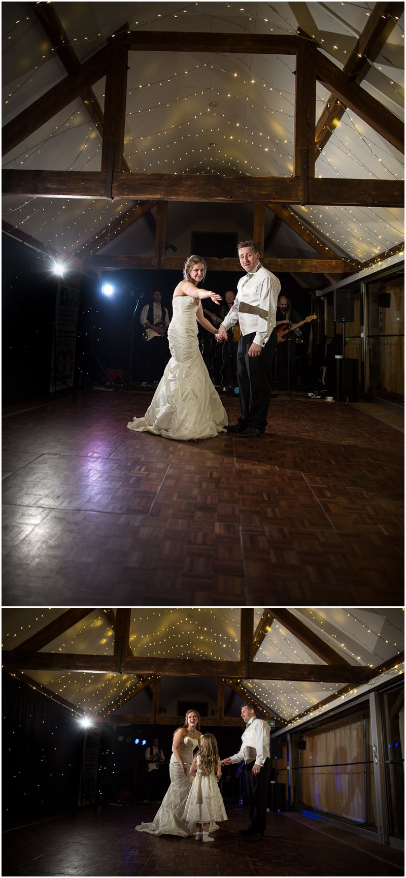 Off camera flash wedding dancing shots at Birtsmorton Court