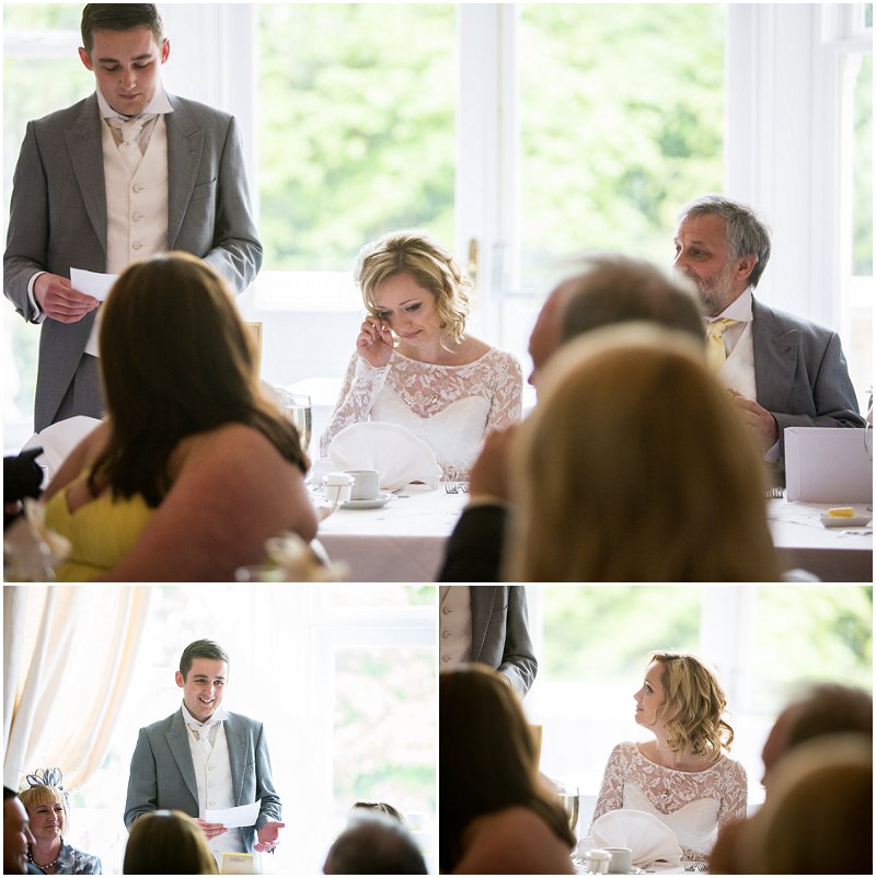 Groom makes bride cry in speeches at Ashfield House Wedding