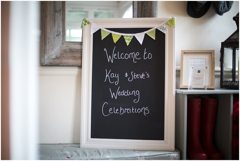 Wedding Celebrations sign at Linthwaite House
