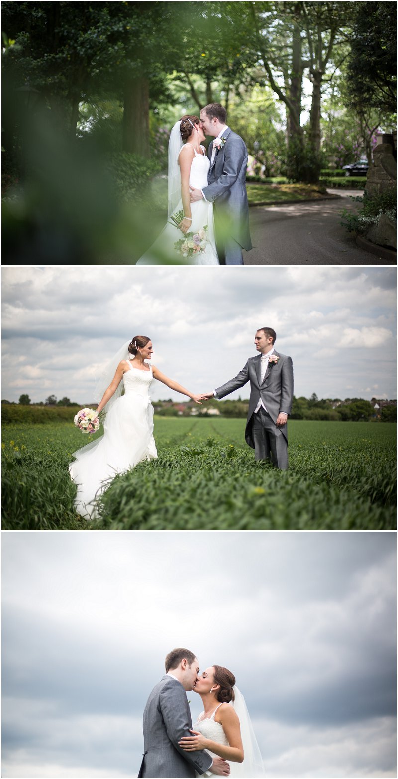 Bride and groom portraits at West Tower