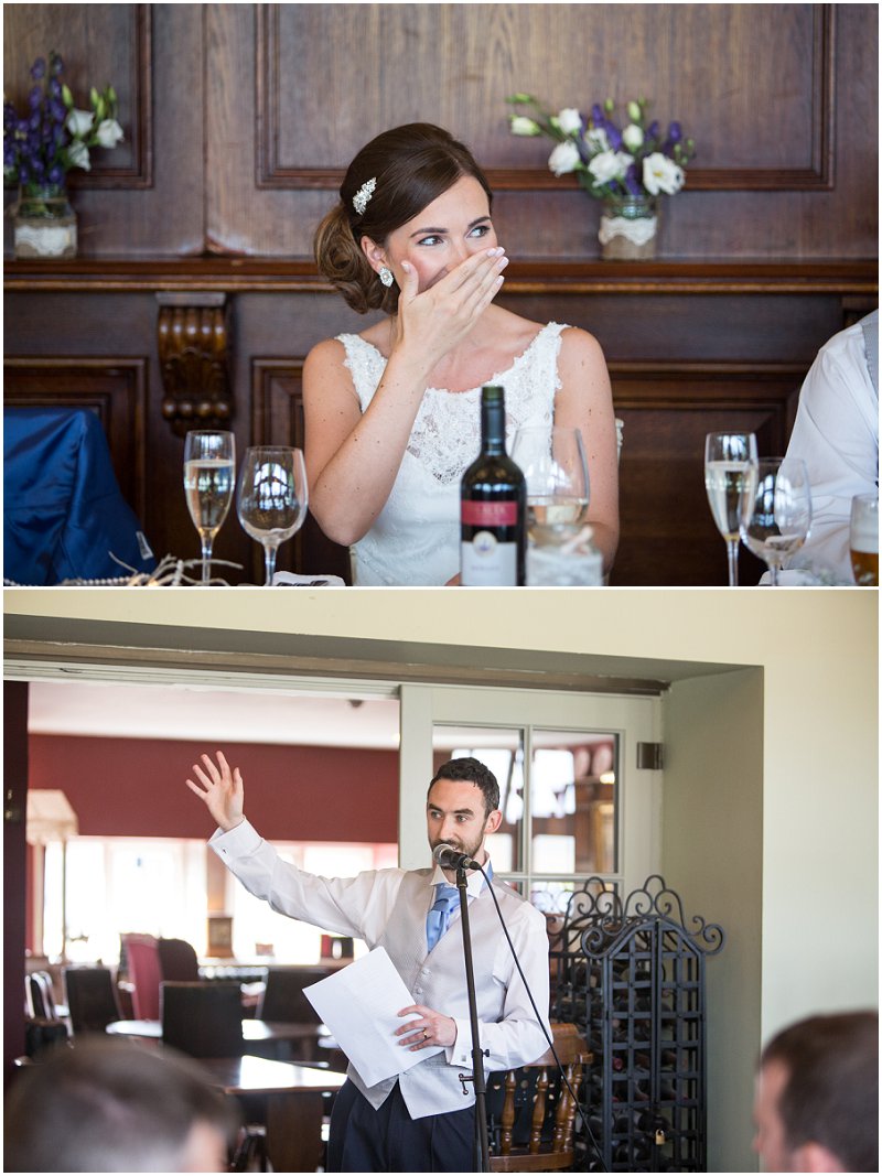 Beautiful reaction from the bride during speeches