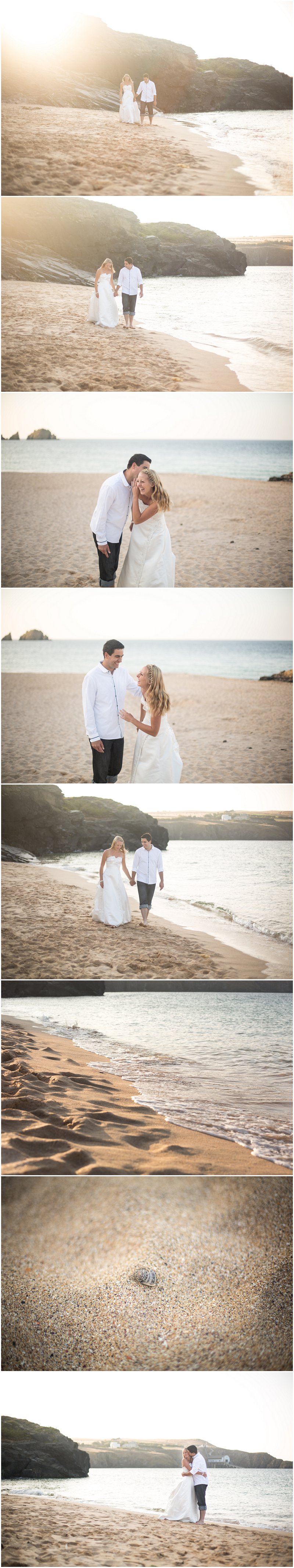 West Country Wedding Photographer Cornwall Bride & Groom on Beach