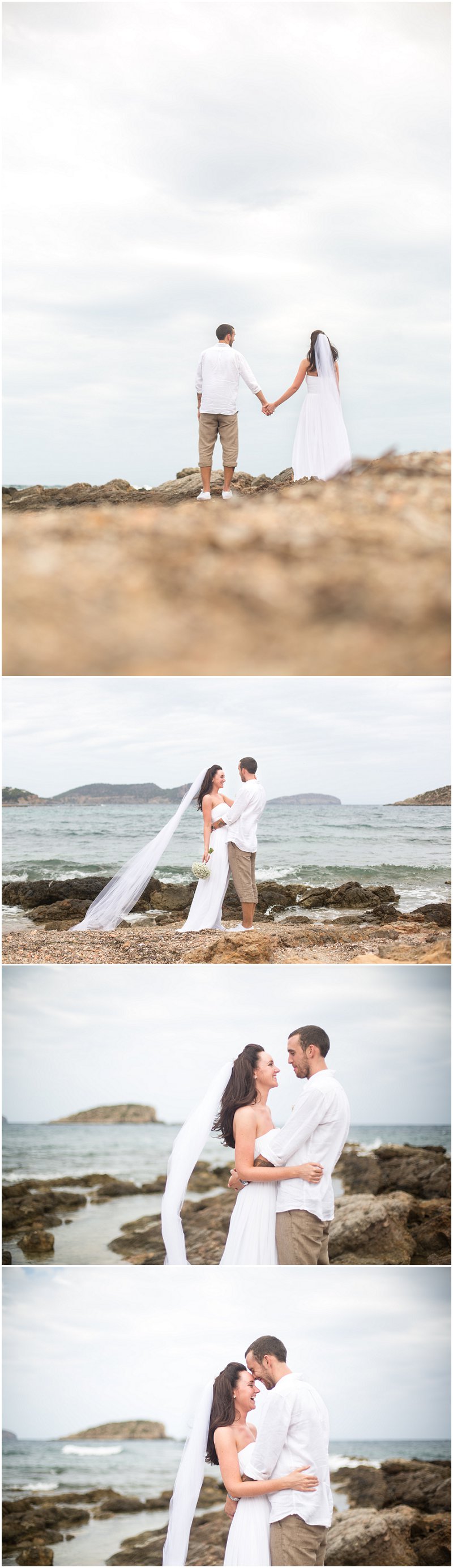 Wedding Photography Bride and Groom on Ibiza Beach, Jacaranda