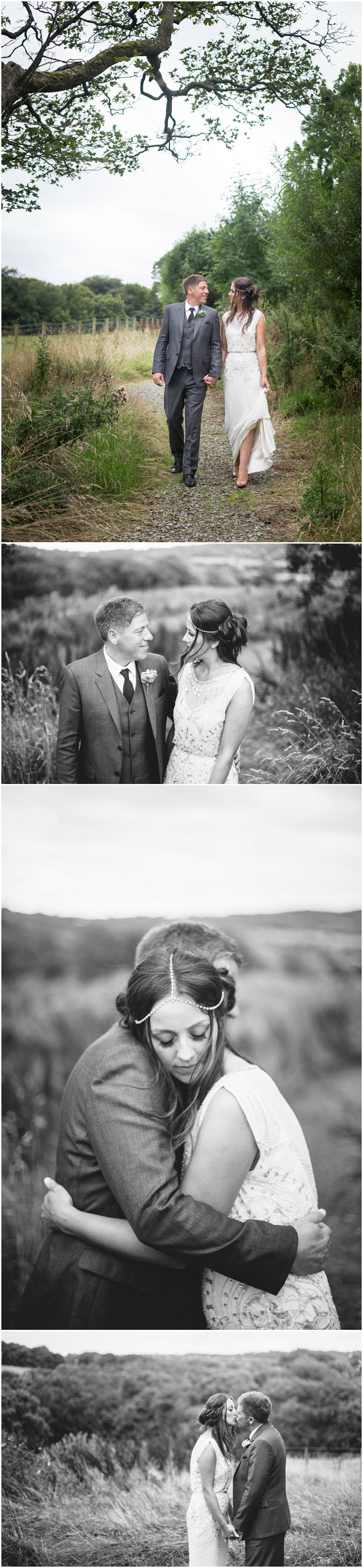 Bride and groom during portraits at Stanley House, Mellor