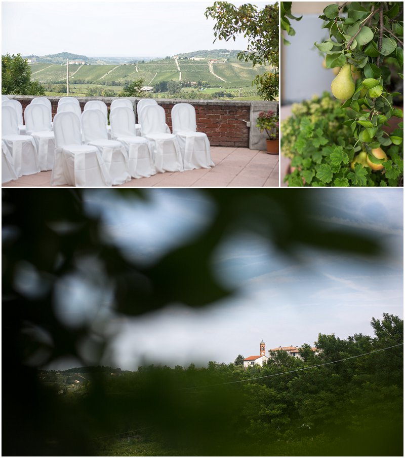La Villa ceremony details in Piedmont Italy