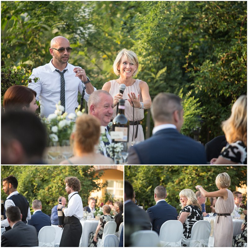 Speeches at wedding ceremony at La Villa