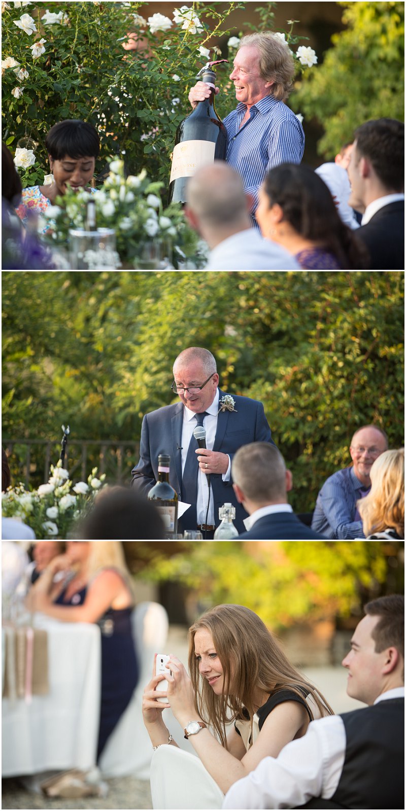 Father of the bride's speech during wedding ceremony in Italy
