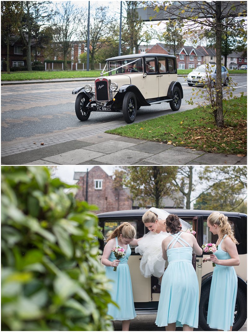 Bride arriving at Chester Ceremony 