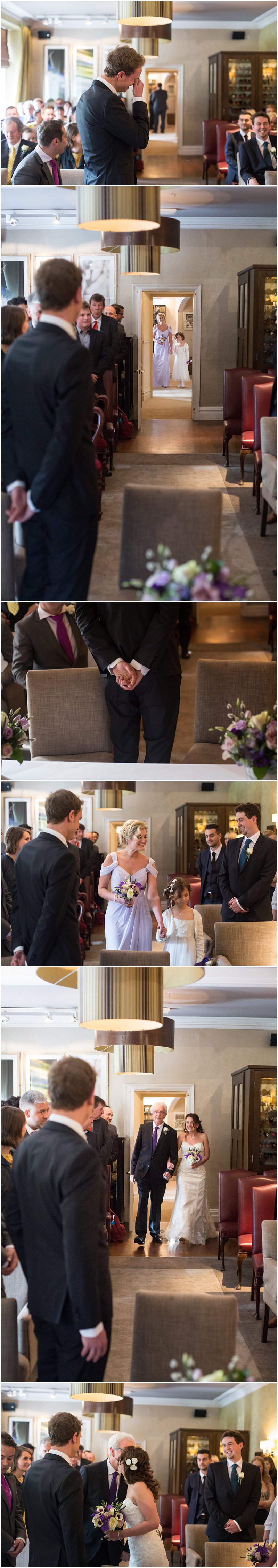 Wedding ceremony at Linthwaite House Hotel, Cumbria 