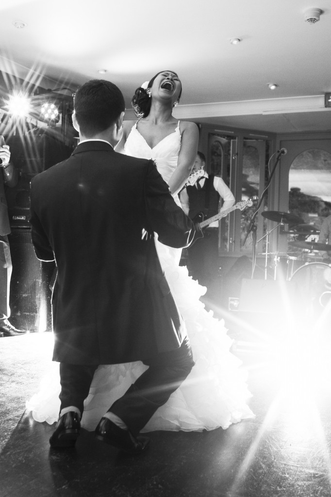 First Dance Fun, Groom Getting Down at Linthwaite House Hotel