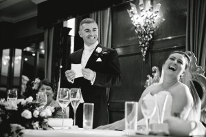 Wedding Photojournalism - Groom During his Speech in Liverpool