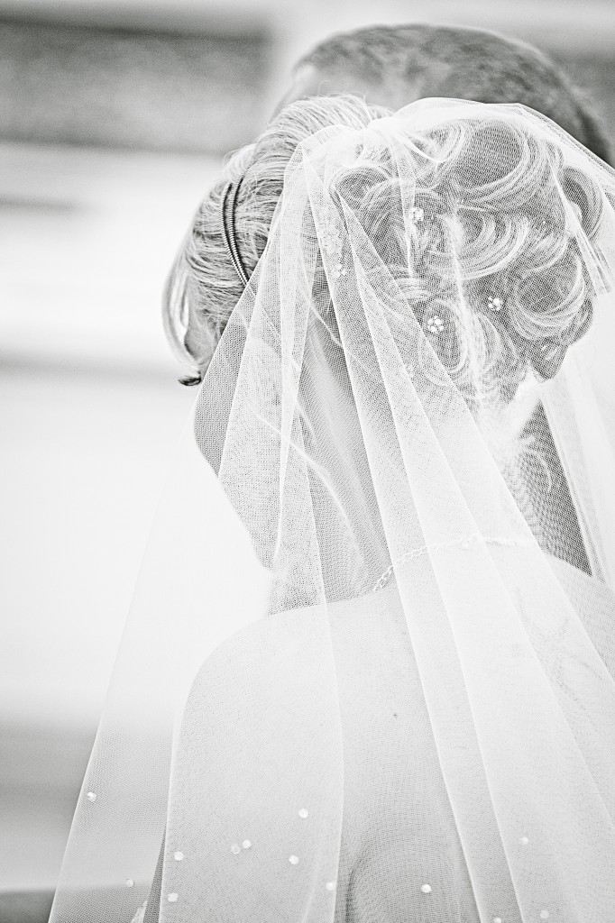 A bride and her veil