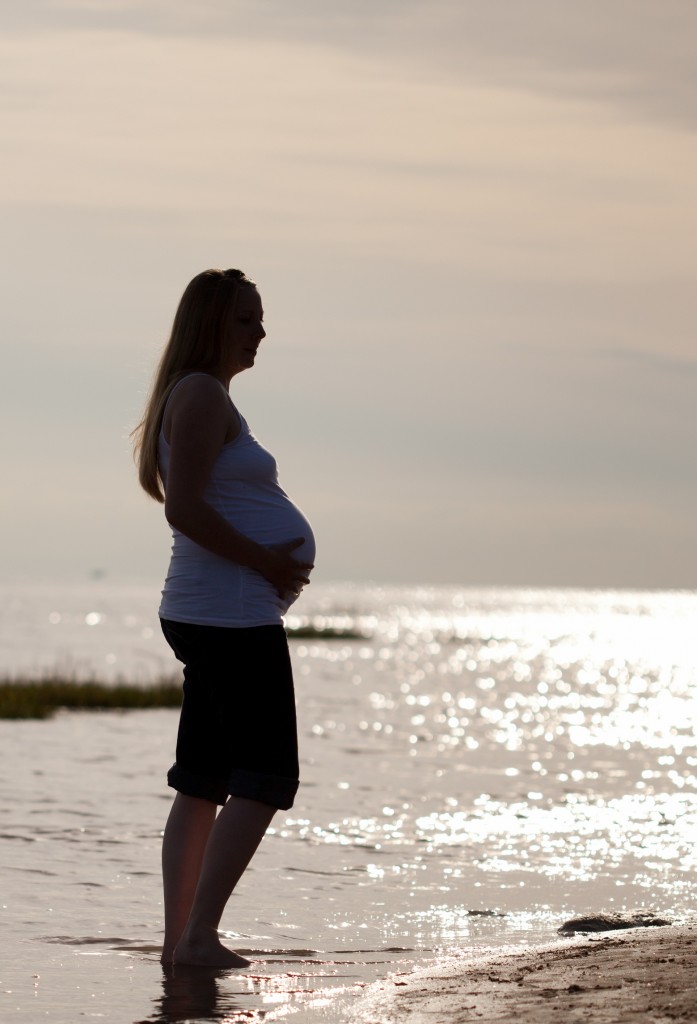 Beautiful Bump - Hazy Evening at the Beach during Maternity Photography Lifestyle Session