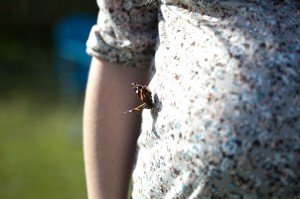 A Butterfly Lands on Pregnant Lady | Maternity Photography St Annes