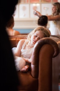 Daughter of the bride sleeps