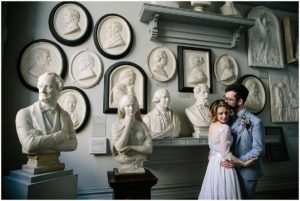 Beautiful Bride and Groom in Art Gallery Liverpool
