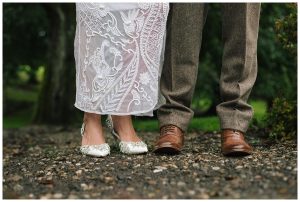 Bride and grooms feet