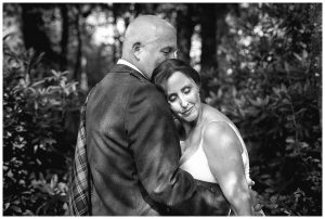 Bride and groom Auchen Castle