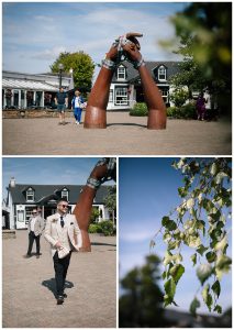 Hand fasting statue at Gretna Green wedding