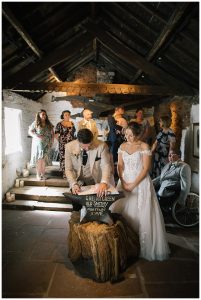 Photograph of the Original Marriage room at The Famous Blacksmiths Shop Gretna