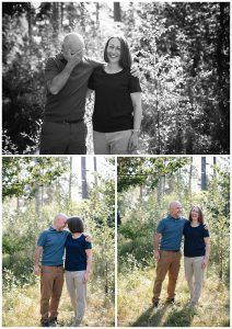Family photographs husband and wife laugh together penrith