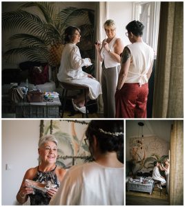 Bride prep at lodge Wennington