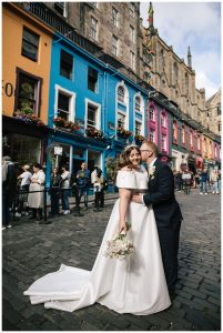 Edinburgh bride and groom