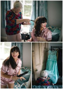 Bride getting ready Thirsk wedding yorkshire